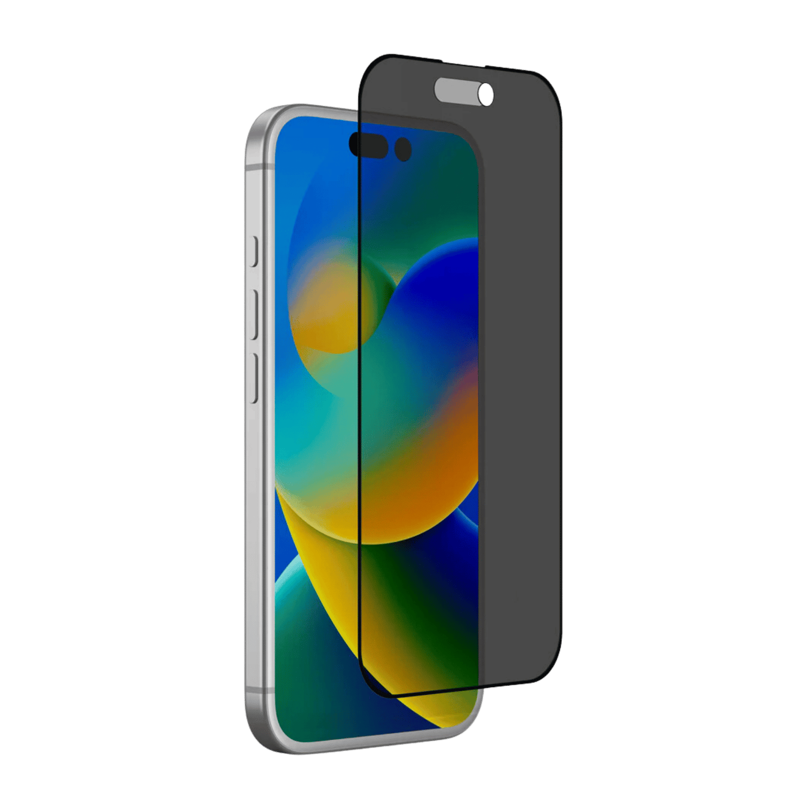 Privacy Tempered Glass For Apple iPhone 16 ( Black )