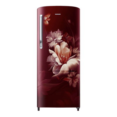 Samsung 183 L Direct Cool Single Door 5 Star Refrigerator, RR20D2725RZ/NL ( Mignight Blossom Red )