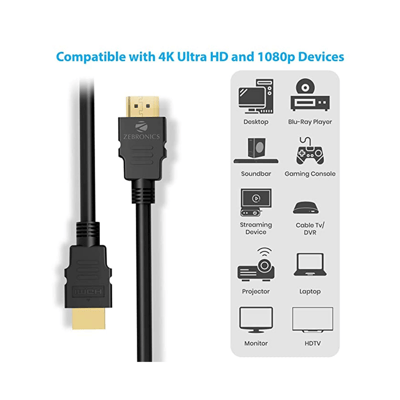 Zebronics ZEB-HAA3020 HDMI Cable ( Black ) - Image 2
