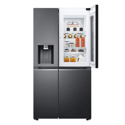 LG 630 L Frost Free Side By Side Door Refrigerator, GL X257AMC3.DMCZEBN ( Matte Black ) - Image 2