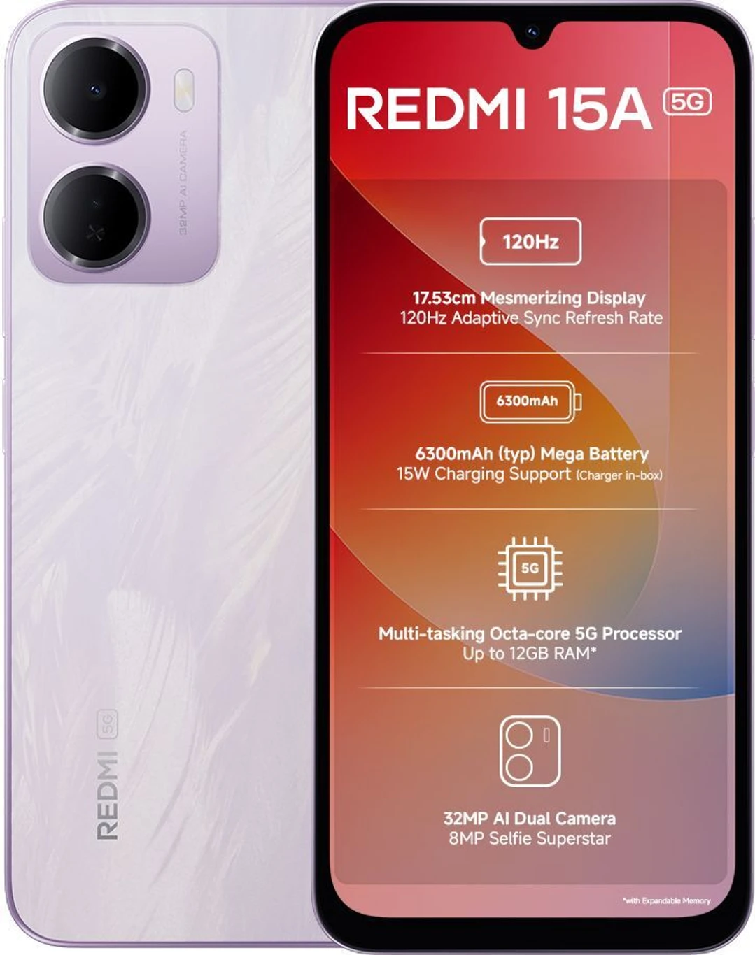 REDMI 15A 5G (4GB-128GB ACE BLACK)